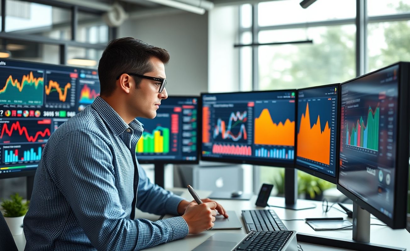 Analista otimizando campanhas Google Ads