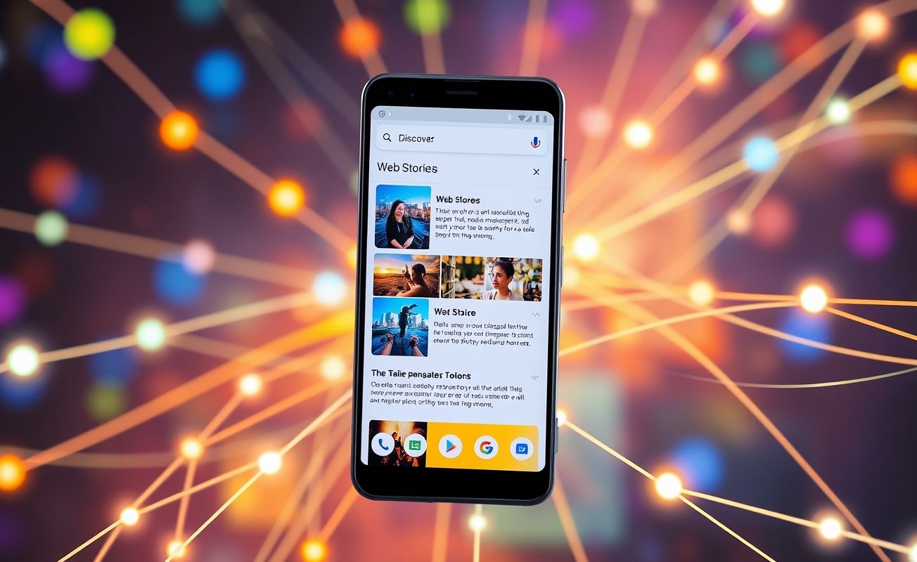 Web Stories no Google Discovery em smartphone