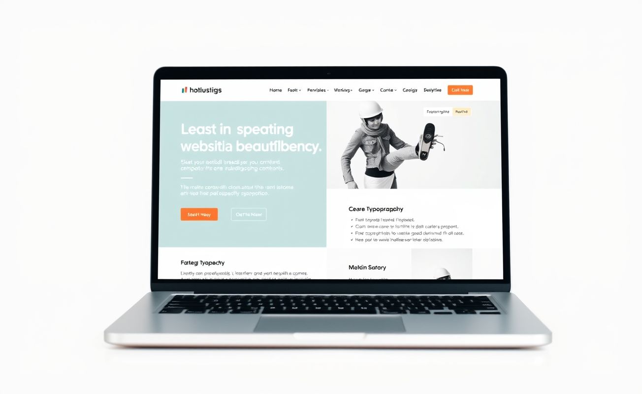 Notebook exibindo site com design otimizado para SEO
