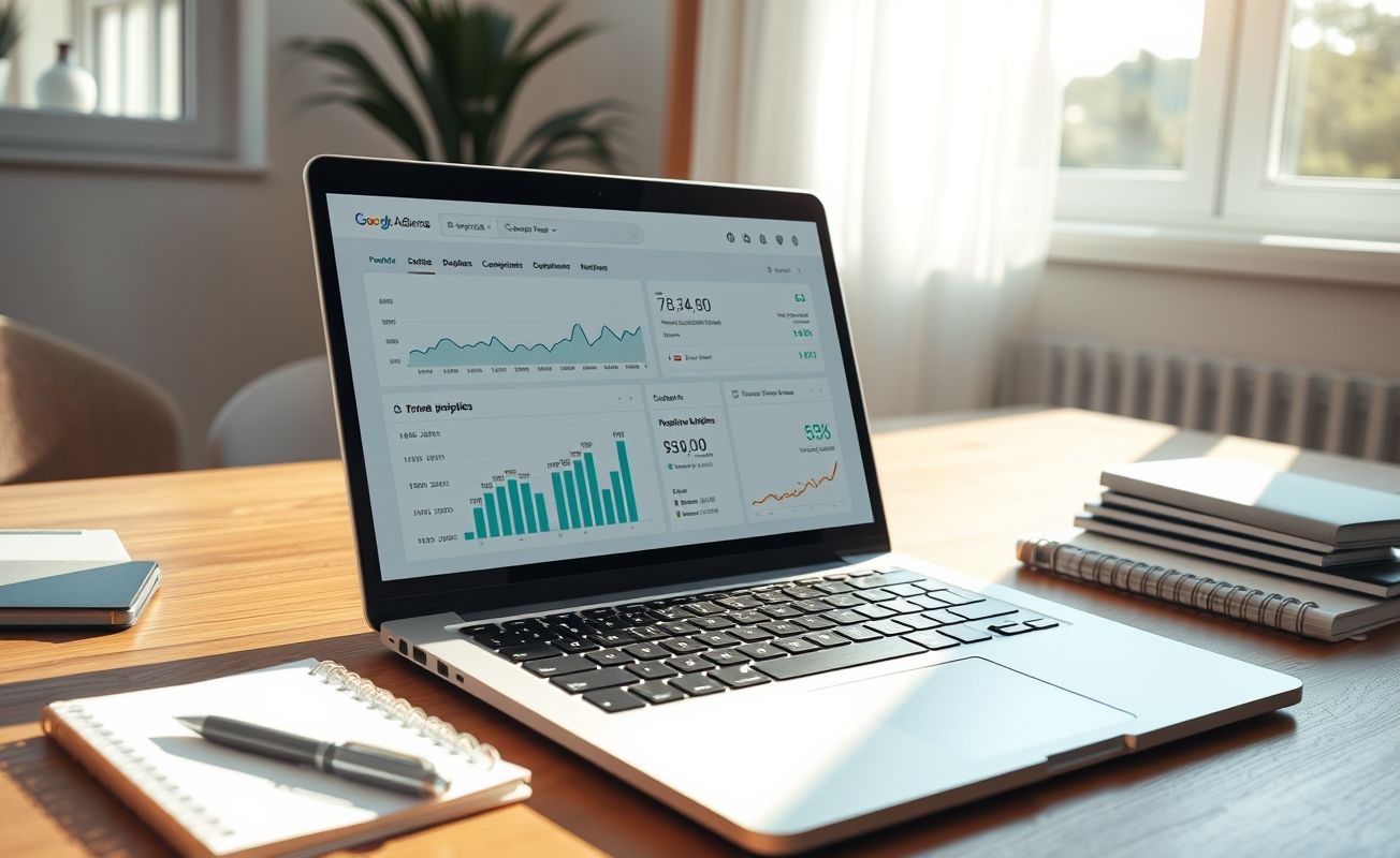 Tela do Google AdSense com dados de monetização